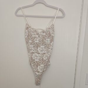 Lulu's Cream Lace Bodysuit